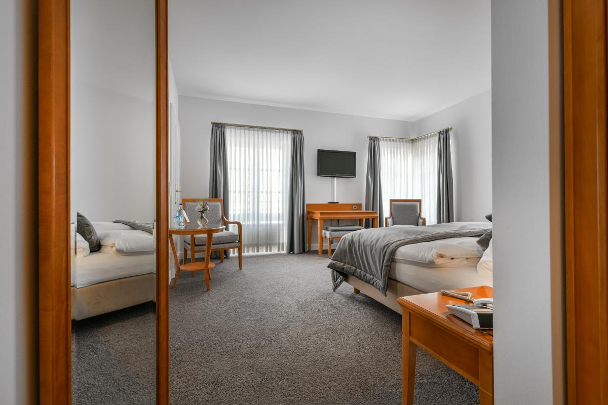Ansicht Doppelzimmer Gärtle aus dem Türeingang
